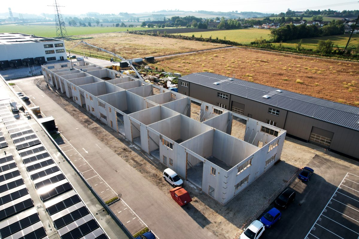 drohnenaufnahme bauabschnitt 3 morgensonne